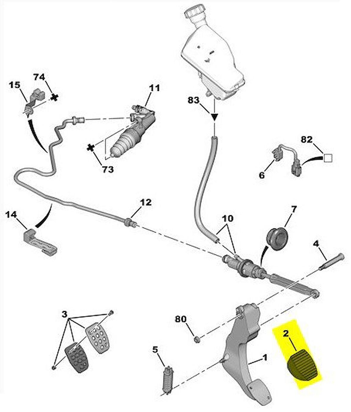 Citroen C4  Pedal Lastik [Orjinal] (213028)